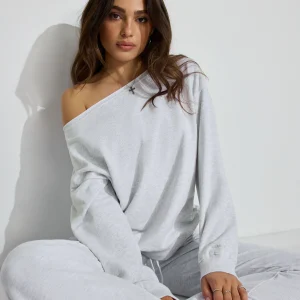 SoftTerry Off Shoulder Sweatshirt