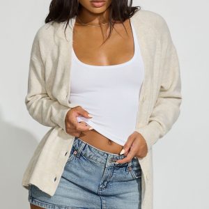 Long Sleeve Spongy Oversized Cardigan