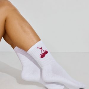 Sour Cherry Crew Socks